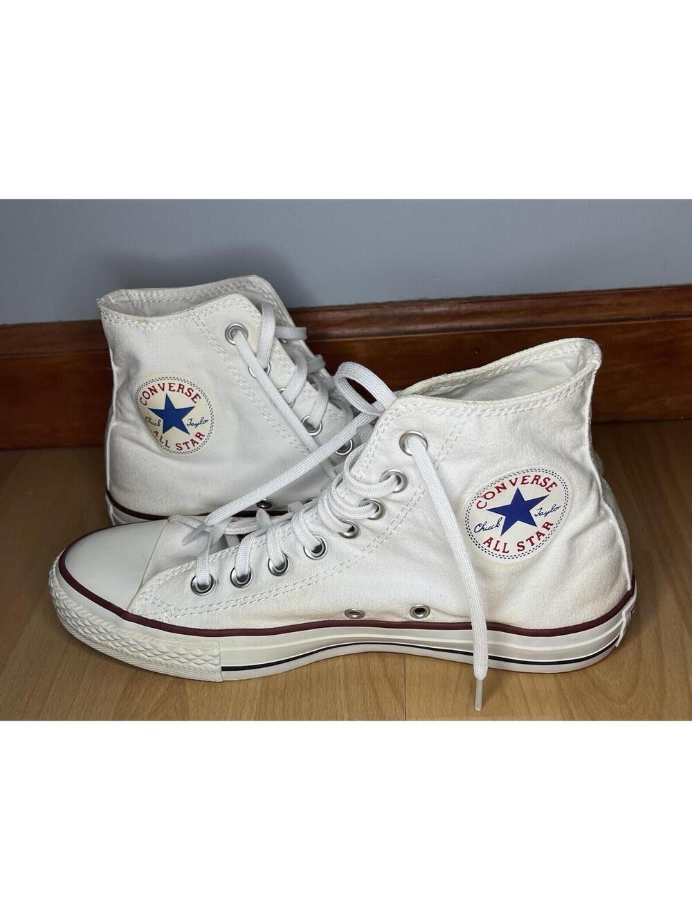 Converse Canvas Hi-Top Villanova Hand Painted Sneakers M 7 W 9 One Of A Kind! - Picture 5 of 9